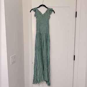 NWT- Free People Butterflies Dress - Green Chambray - Size S